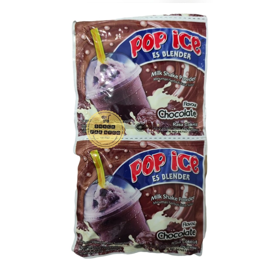 

MINUMAN POP ICE / ES BLENDER ECER sachet 25gr/POP ICE BLENDER 1 RENCENG ISI 10/Pop Ice renceng 10 PCS TERMURAH