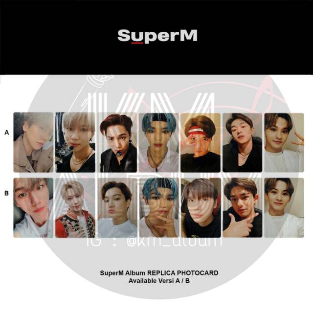 SuperM - 1st mini album jopping replica photocard