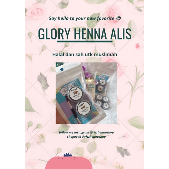 HENNA ALIS GLORY /EYE BROW HENNA PREMIUM KEMASAN JAR