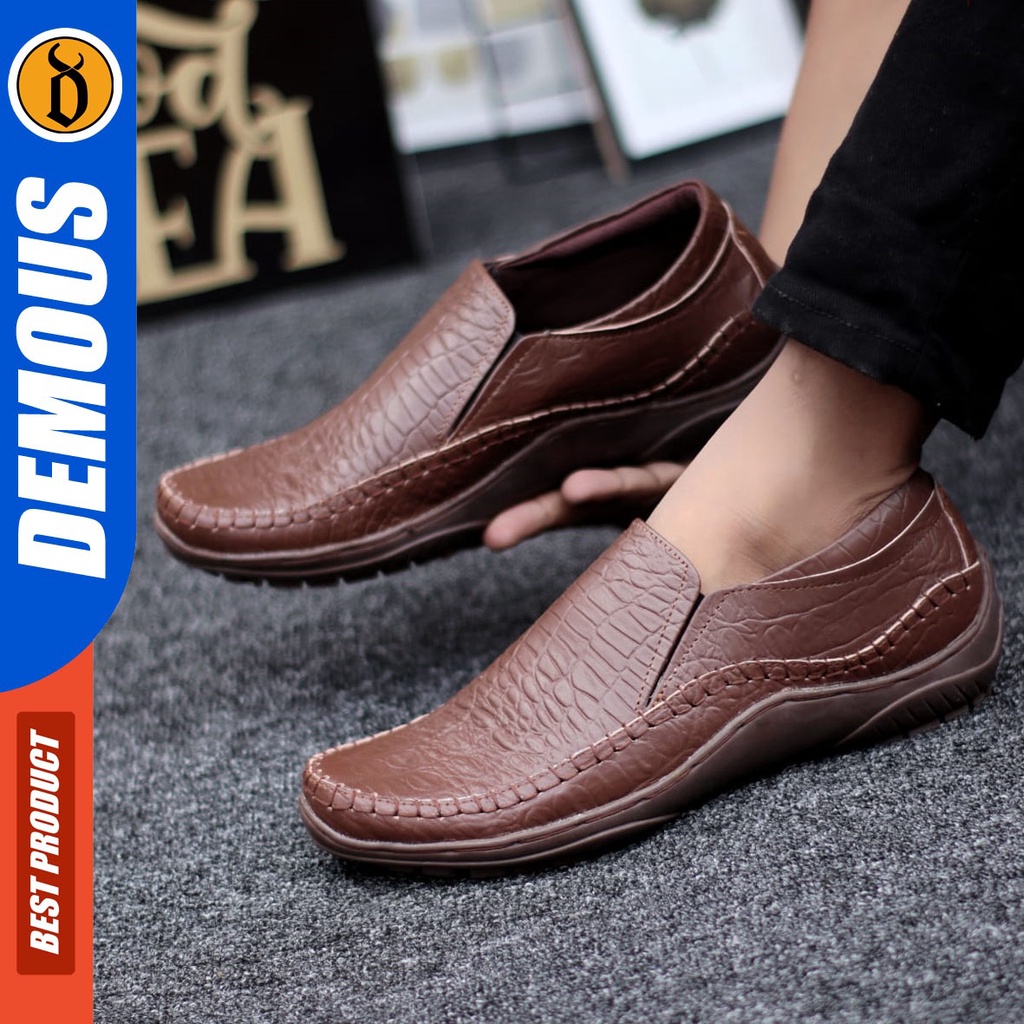 DEMOUS Paris - Sepatu Formal Pantofel Kulit Asli Kerja Pria