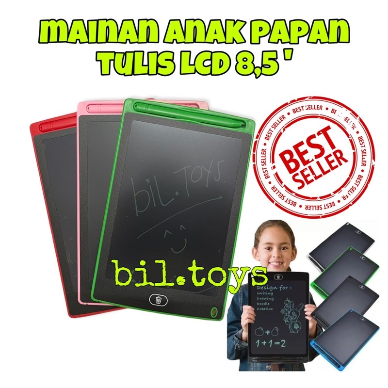 PAPAN TULIS LED GAMBAR LCD ANAK DAN DEWASA DRAWING WRITING TABLET LCD DRAWING BOARD