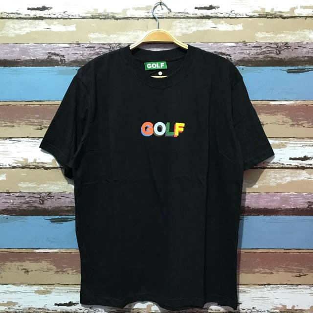 Kaos Golf Wang Multi Colour 3D Hitam Premium Mirror