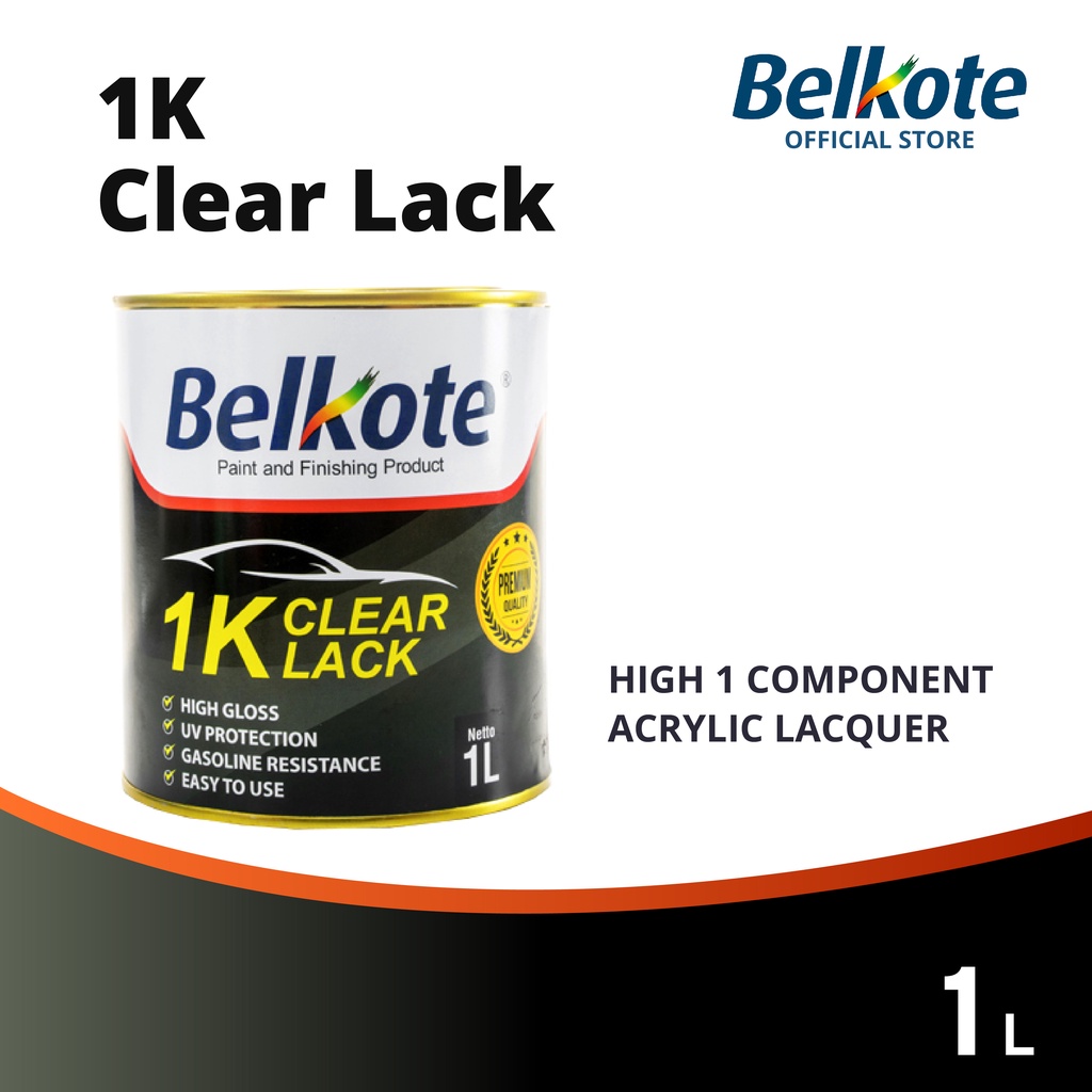 Belkote 1K Clear Lack - 1L ( Cat Pernis Kayu / Mobil / Motor)