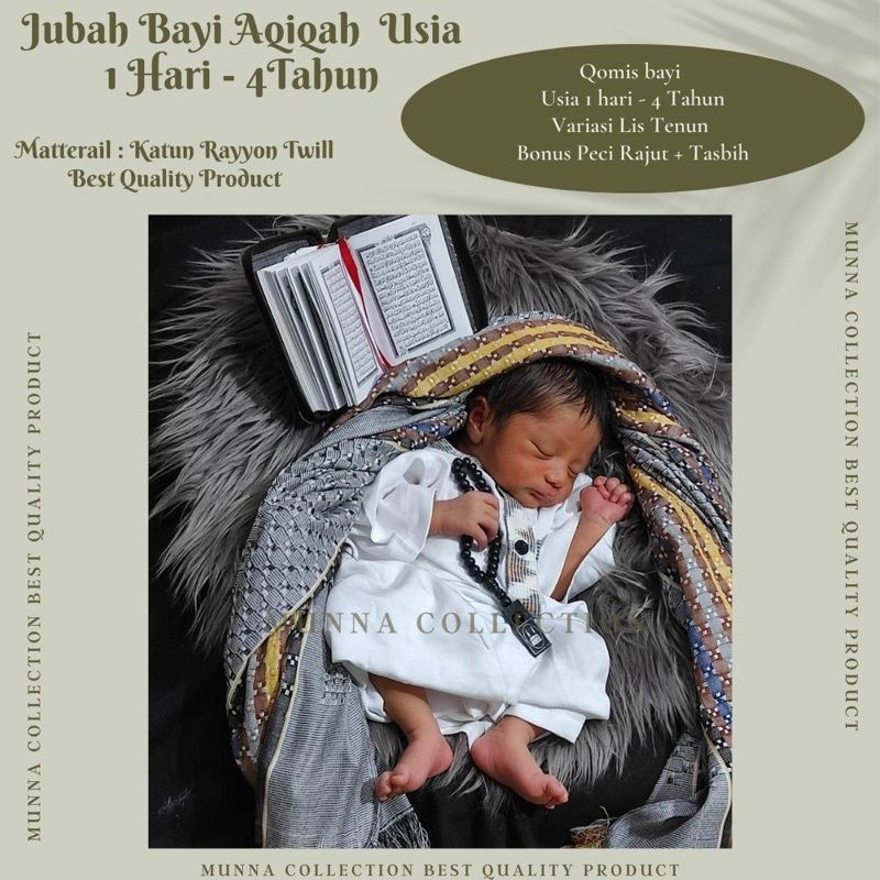 jubah arab/jubah tenun/jubah aqiqah/gamis bayi aqiqah/pakaian muslim bayi/koko