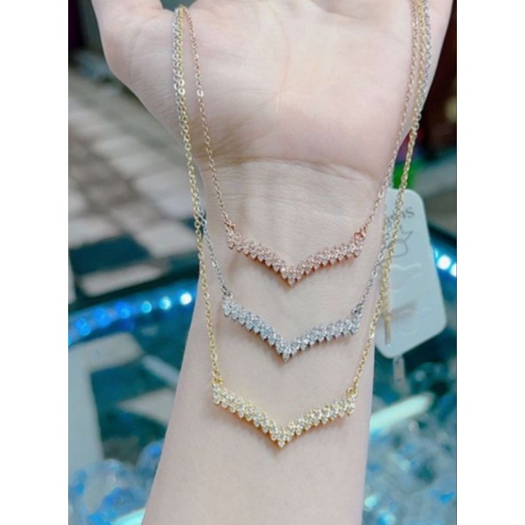 Kalung Fuji Kalung Titanium Viral Terbaru Terlaris Anti Karat selamanya warna Gold rose Gold Silver Fashion Wanita Kalung fuji kesenian