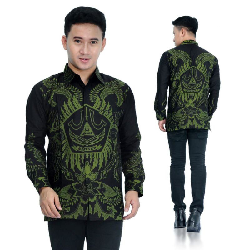 Batik NU Batik Banser Kemeja Batik Kemeja Banser Baju Banser Kemeja NU BSWART Seragam Banser Kemeja