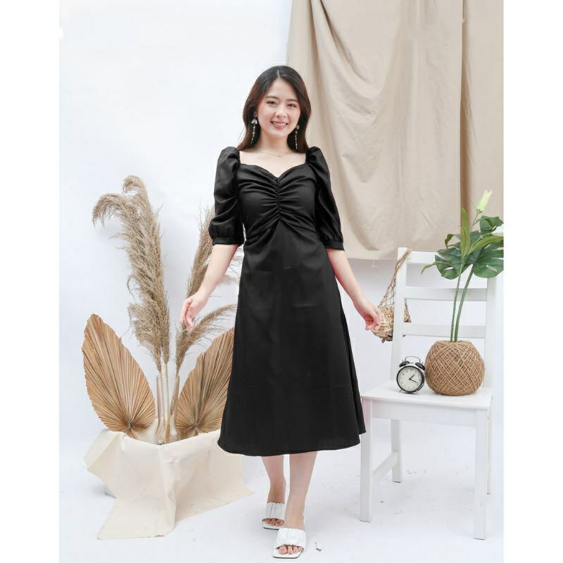 ALEXA DRESS WANITA KEKINIAN//DRESS JUMBO