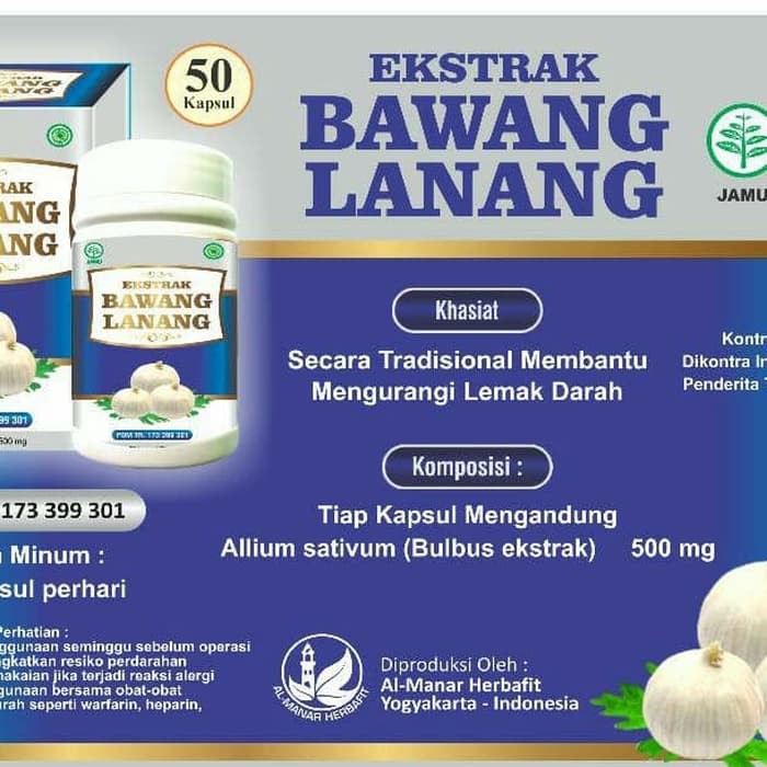 

Bawang lanang 50 Kapsul Herbal Hipertensi