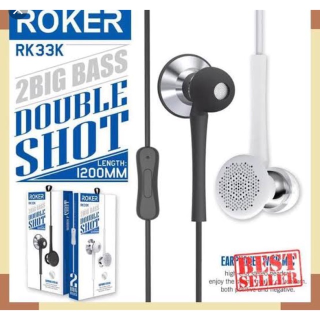 Headset Roker Rk33k 2 Big Bass Double Shot