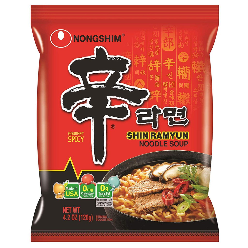 

NONGSHIM SHIN RAMYUN GOURMET SPICY MUSHROOM NOODLE SOUP MIE INSTAN KOREA NONG SHIM 120 GRAM RAMYEON