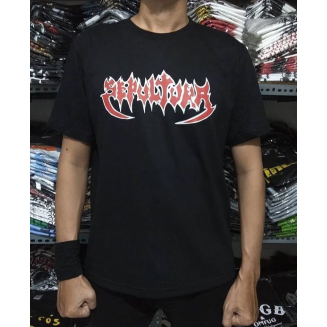KAOS MUSIK BAND LUAR SEPULTURA | Kaos musik band built up tanpa jahitan samping | Kaos musik distro