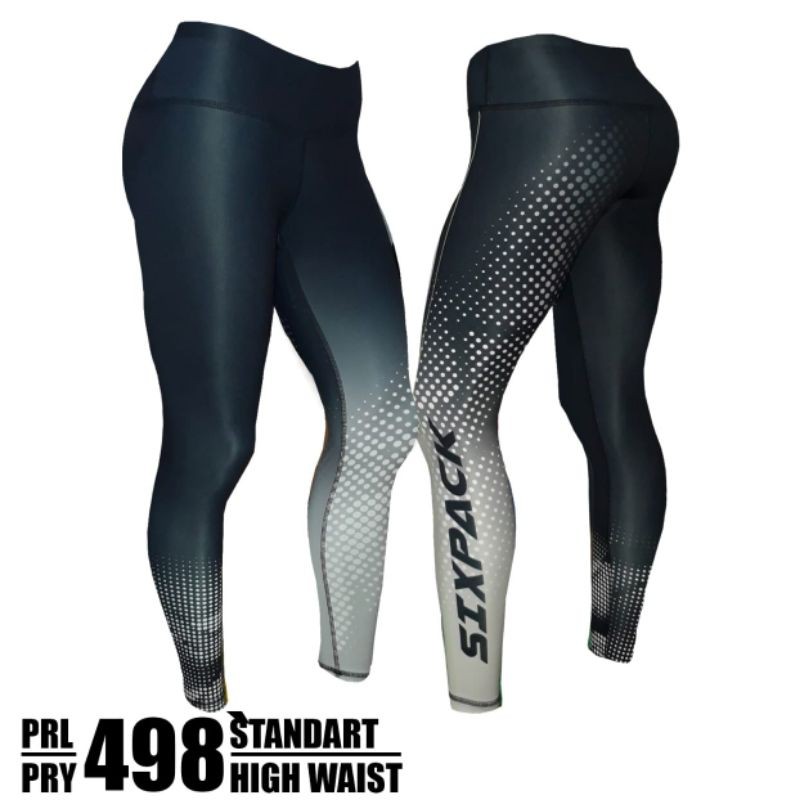 Sixpack pakaian olahraga wanita legging Printing 498