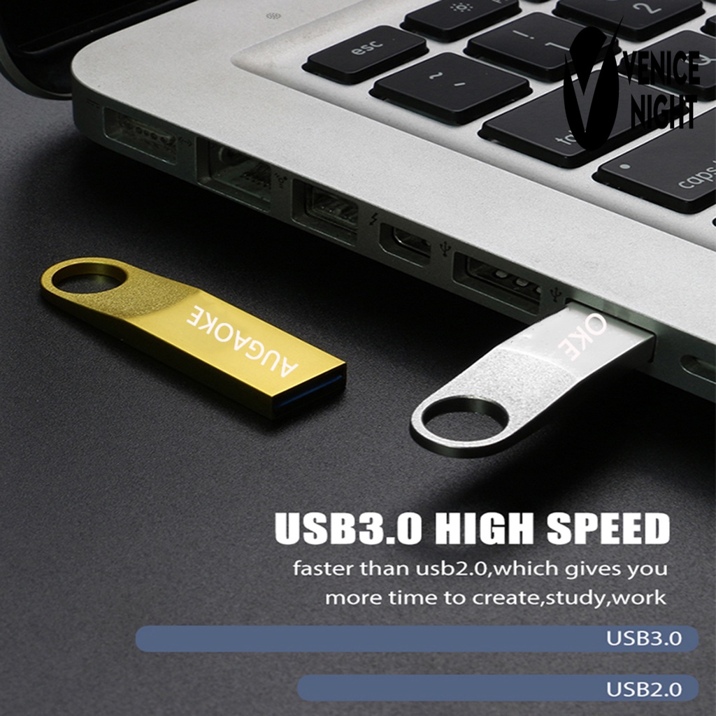 (SF) Flashdisk USB 3.0 256GB 512GB 1TB 2TB AUGAOKE G2 Bahan Metal Untuk PC