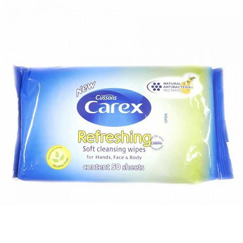 [BUY 1 GET 1] Carex Wipes Antibacterial Refreshing 50 Sheet X 2