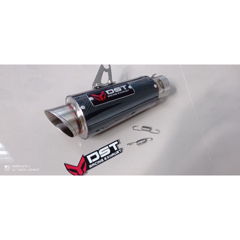 Knalpot original DST Racing carbon full stenlis knalpot racing universal intel 50mm-5