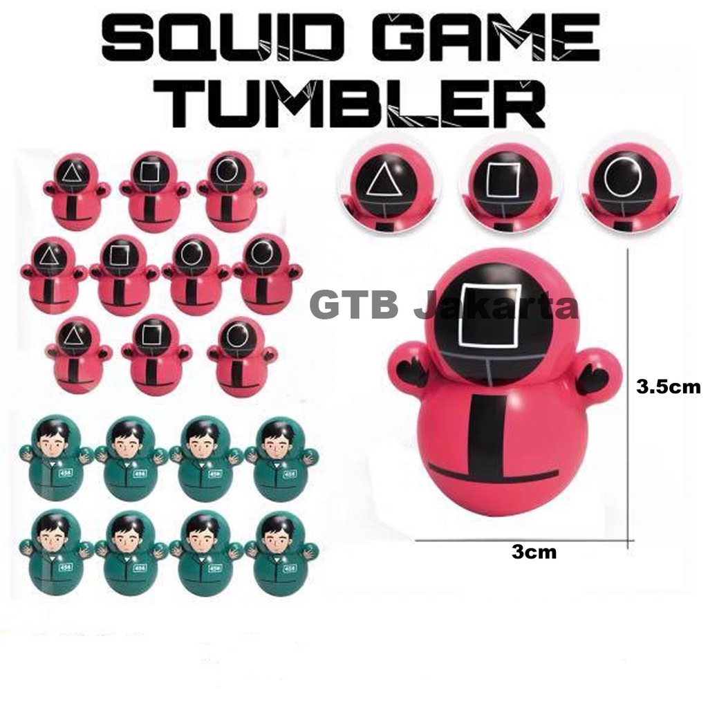 ❤️GTB❤️ Squid Game Tumbler Stress Relief Toy / Mainan Anak / Mainan bayi Tumbler Hewan Lucu T003