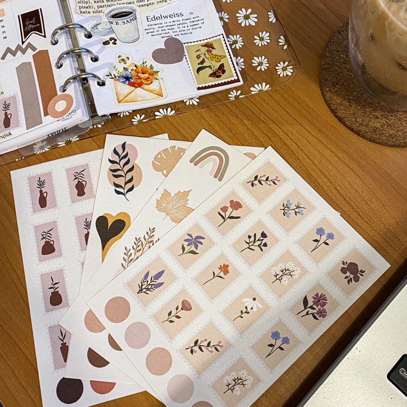 

[aisyjournal] Sticker Hvs No Cutting aesthetic abstract For Journaling & DIY