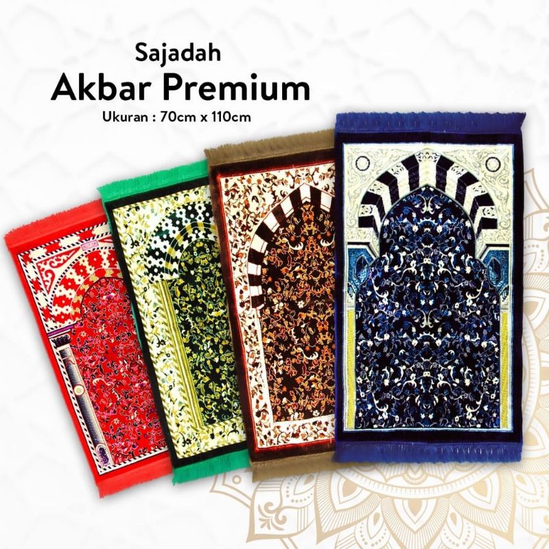 Sajadah turki tebal beludru Premium motif rawdah sajadah bulu halus sajadah dewasa ukuran 70×110 cm