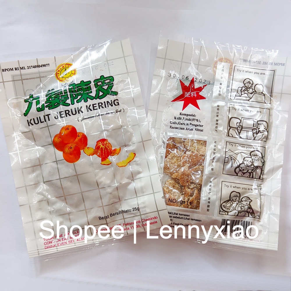 

Kulit Jeruk Kering mirip Manisan Asam Asin Seng Bue Ham moi Kiamboi Kiamboy Kiam Bue Dried Orange Peel
