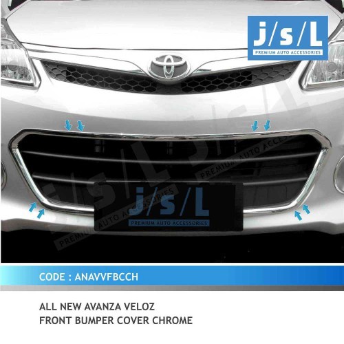 Front Ring Bumper Cover List Bumper Depan Chrome All New Avanza Veloz Indonesia