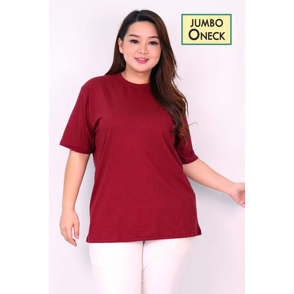 BIGCLO - (COD) Kaos O-Neck Wanita Jumbo Basic Polos Baju Atasan Oneck Cewek Big Size