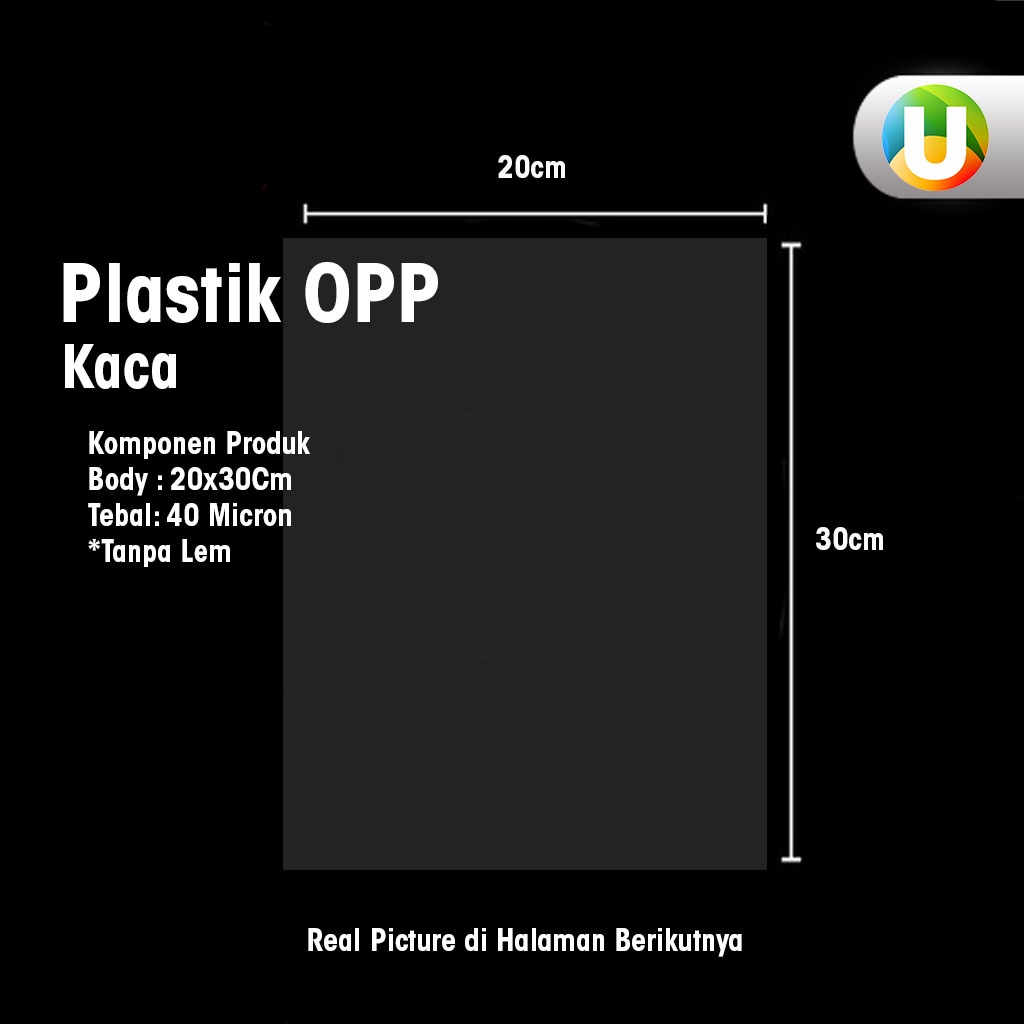 

[Isi 50Pcs] Plastik OPP Kaca Tanpa Lem 20x30Cm Untuk Souvenir Ulang Tahun Souvenir Amplop Lebaran