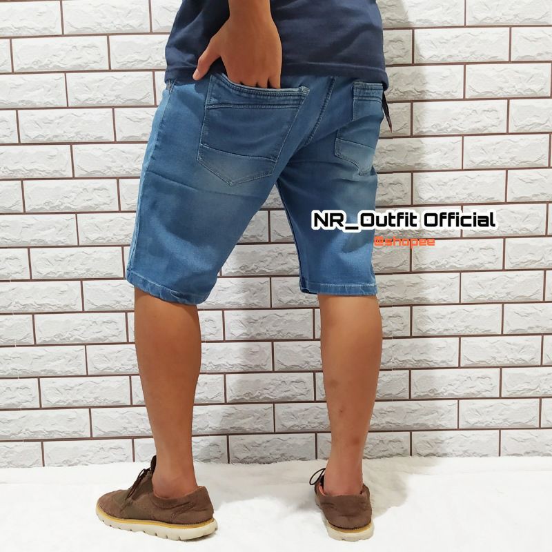 Celana Jeans Pendek Pria Skinny Slim Fit Stretch Melar Outdor Casual NR_Outfit Official COD