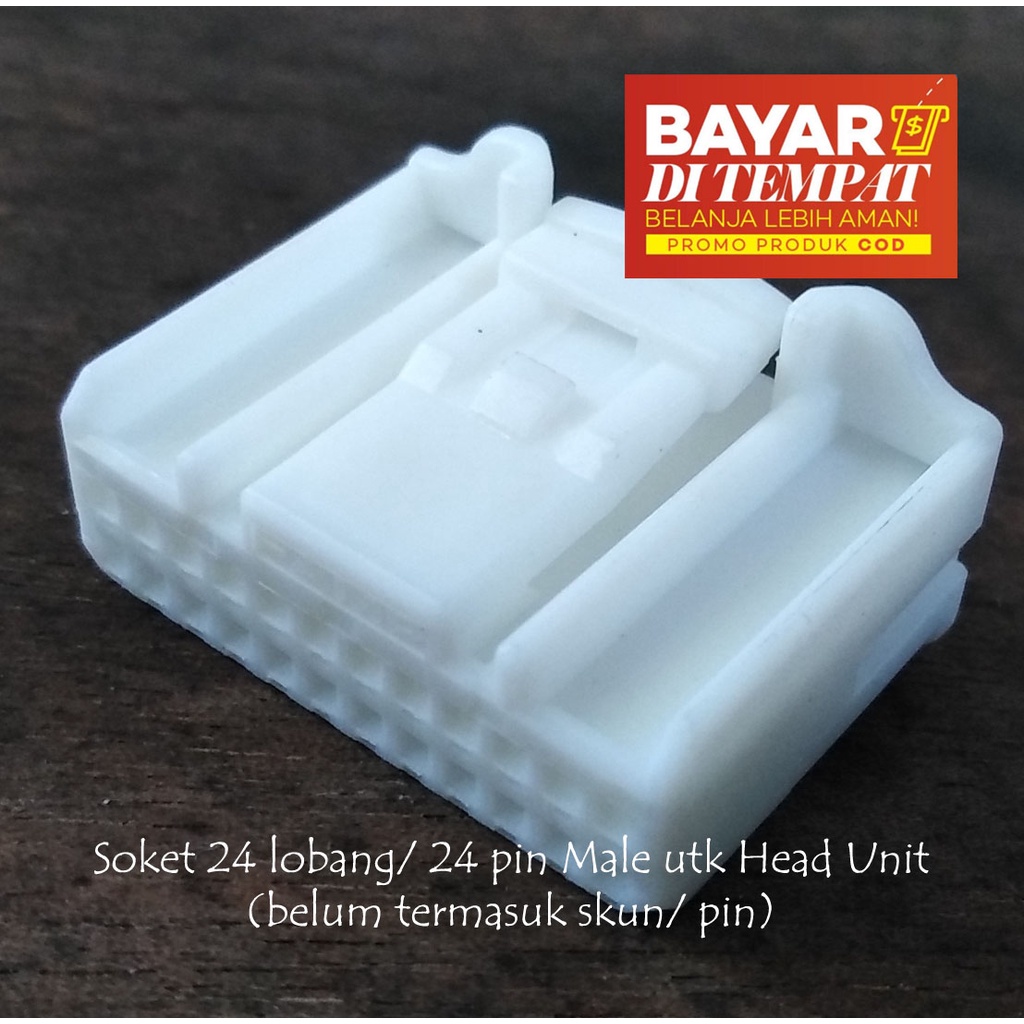 Soket Male 24 Lubang/ 24 Pin utk HU Bawaan Toyota