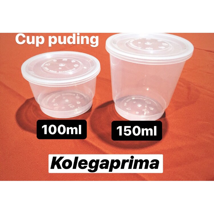 CUP PUDING 150ML/ THINWALL 150ML/ CUP RUJAK 7 BULANAN/ OTG 150/ GELAS PUDING MURAH ISI 25PCS