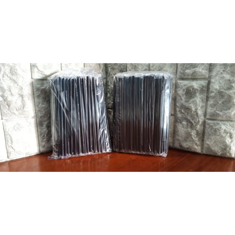 SEDOTAN PLASTIK STERIL WARNA HITAM UK 6 MM ISI 200 PCS