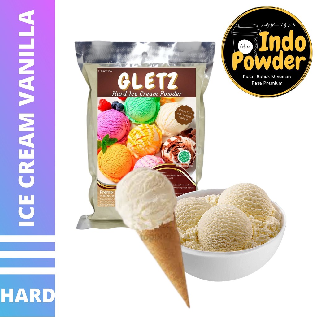 HARD ICE CREAM VANILLA 1Kg - Bubuk Es Krim VANILLA - Bubuk Es Krim - ICE CREAM Powder 1Kg