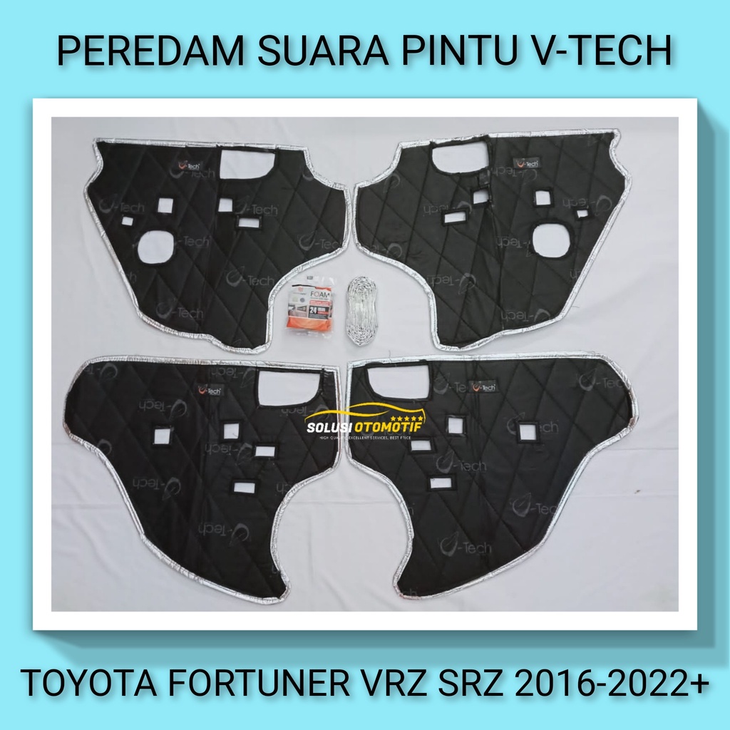 TOYOTA FORTUNER VRZ SRZ 2016-2021+ Peredam Suara Pintu Aksesoris Variasi Mobil VTECH Ori PnP