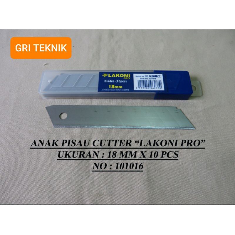 101016  ANAK PISAU CUTTER 18 MM LAKONI PRO JETJO TOOL 101016 / ISI PISAU CUTTER LAKONI PRO