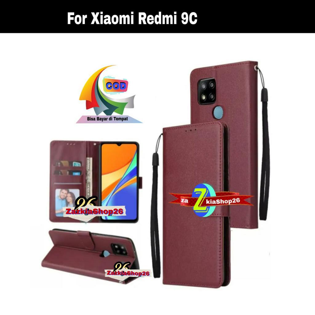 CASE FLIP CASE DOMPET KULIT FOR XIAOMI REDMI 9C CASING DOMPET-FLIP COVER LEATHER-SARUNG HP