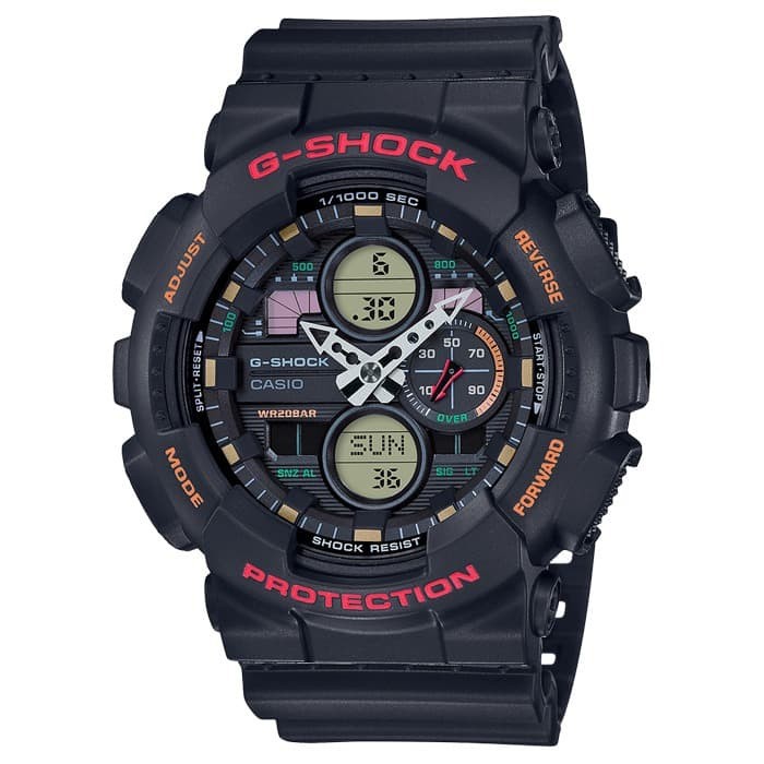 Jam tangan CASIO G-SHOCK GA-140-1A4DR dualtime original garansi GAP