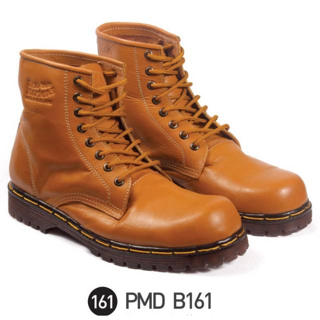 sepatu boots wanita, sepatu boots cewek, sepatu boots docmart ,docmart boots kulit PMD 161