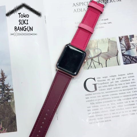 Strap Apple Watch Series 7 6 5 4 3 2 1 45mm 44mm 42mm TALI JAM Single Tour DUAL COLOR Leather