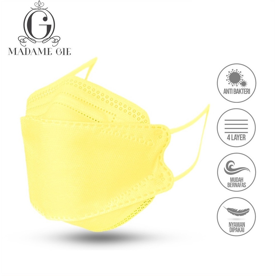 DOMMO - D6060 Madame Gie Masker Protect You KF94 Mask - Masker Isi 10 Pcs