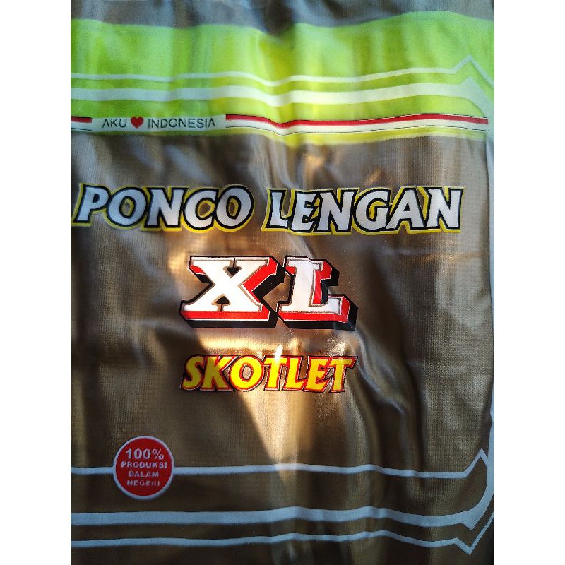 Jas Hujan XL Ponco Lengan XL TEBAL,KUAT, BESAR merk IBEX