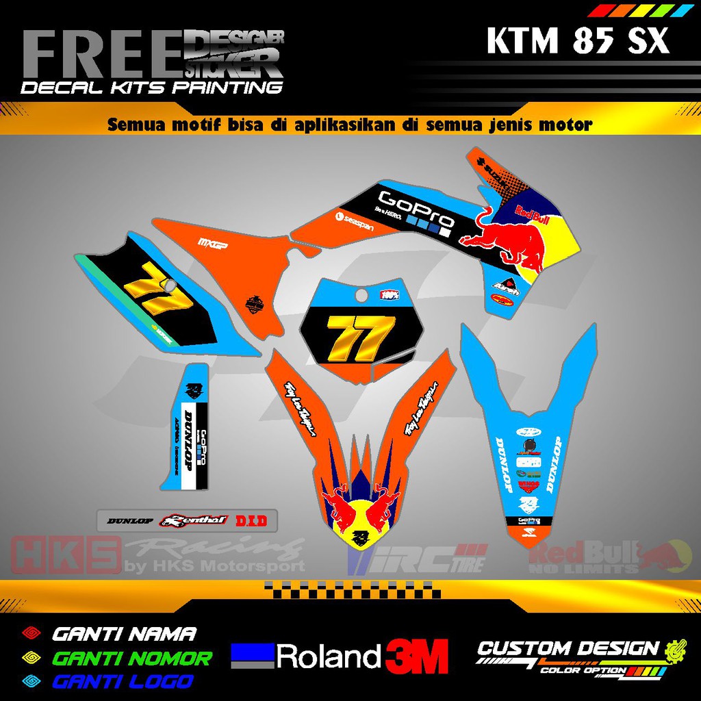 Decal Stiker Motor KTM 85 SX WS12