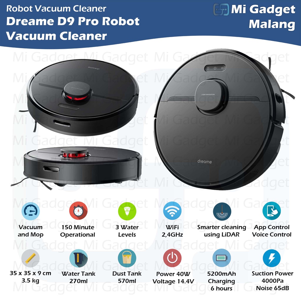 Dreame D9 Pro Robot Vacuum Cleaner and Mop