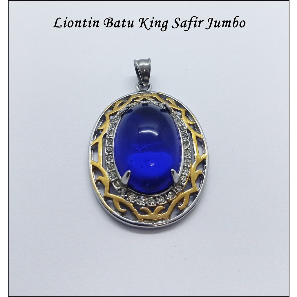 Liontin Batu King Safir Jumbo Titanium