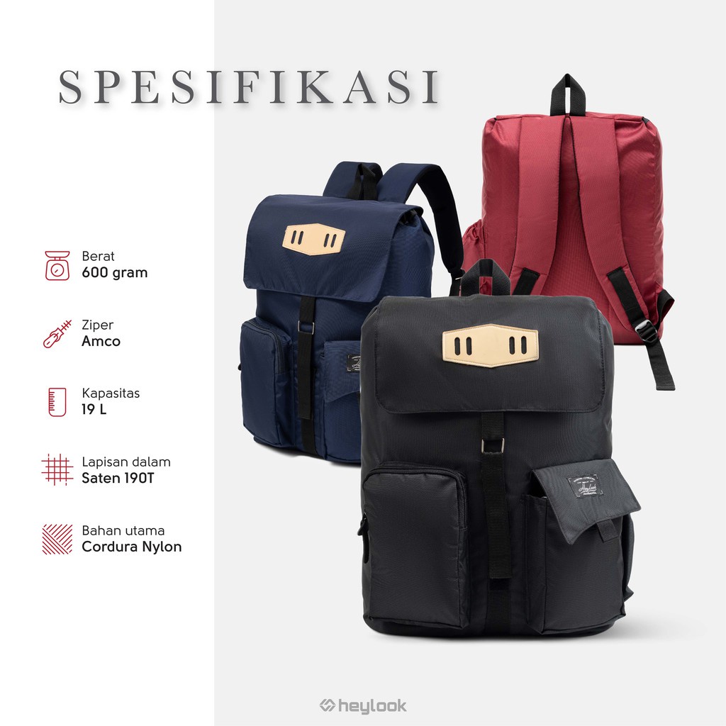 HEYLOOK Project - Tas Ransel Wanita Backpack SIMPLE Ransel Tas Punggung Laptop Wanita Kuliah