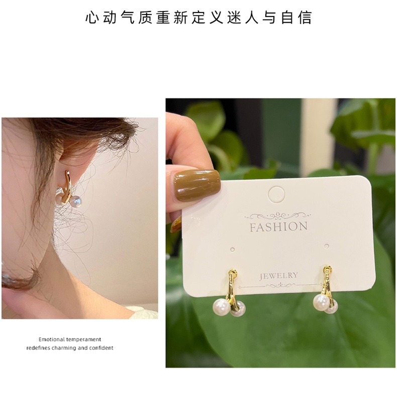 Anting Mutiara Bahan S925 Silver Needle Untuk Wanita