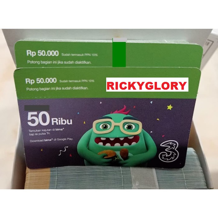 voucher tri three regular 50 rb pulsa 50rb | Shopee Indonesia