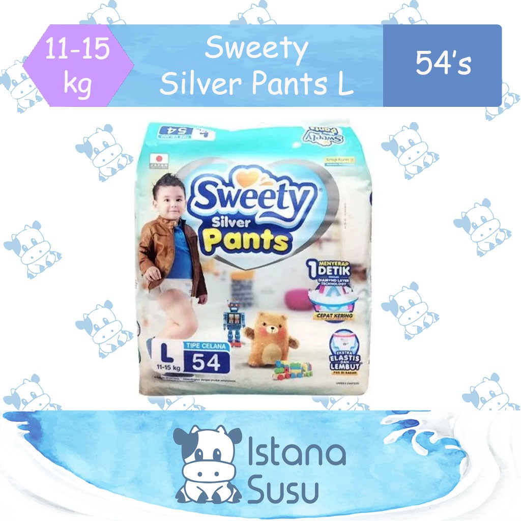 Sweety Silver Pants Ukuran Besar