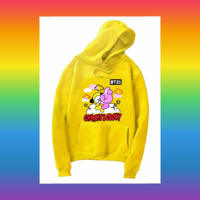 bt21 kids sweater hoodie jaket anak 3-10thn chimmy chooky