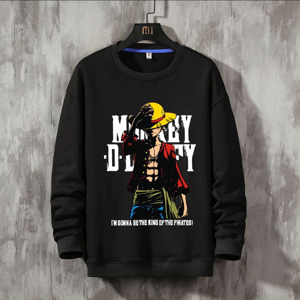 BISA COD/JHOSE/SWEATER PIRATE LUFFY/SWEATER LENGAN PANJANG/SWEATER UNISEX