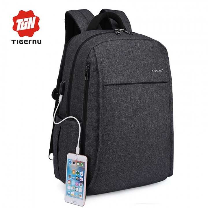 Original TIGERNU T-B3221 - 15.6 Inch - Anti Theft - Black (Tas Laptop) Tas Ransel Laptop Pria