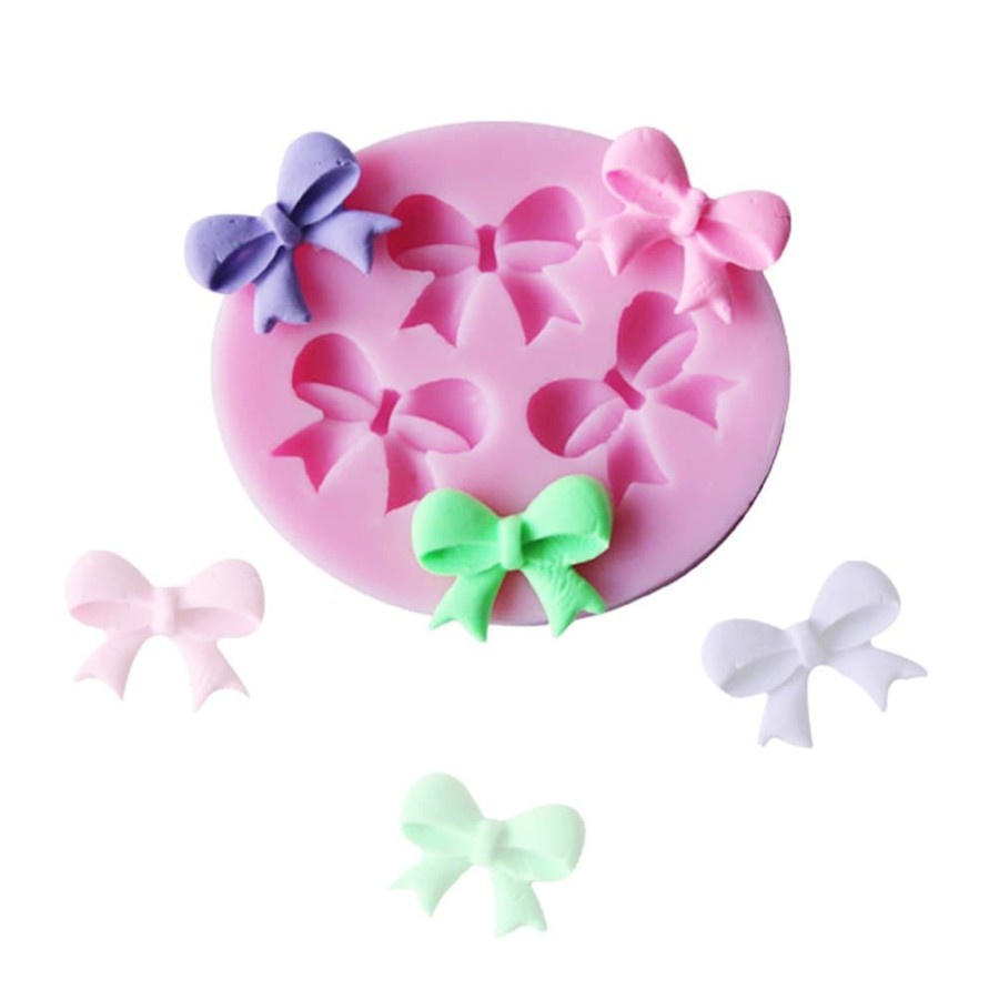 3D Silicone Mold Fondant Cake Decoration - 3 Cavities Bowknot